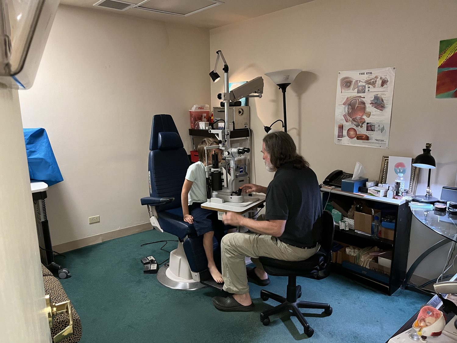 Dr. Carpenter's eye examination room in Hilo